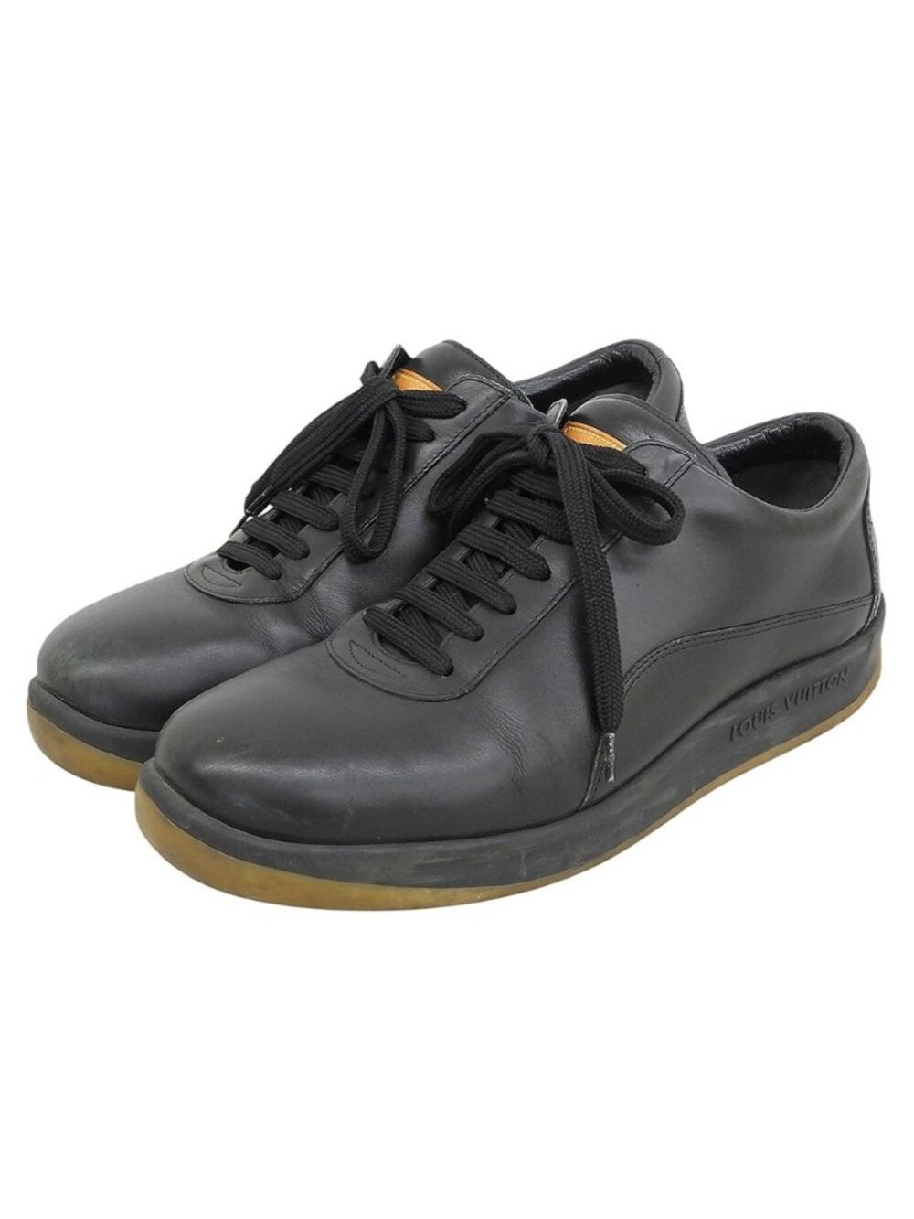 Louis Vuitton Leather Low-Top Sneakers Black 5.5